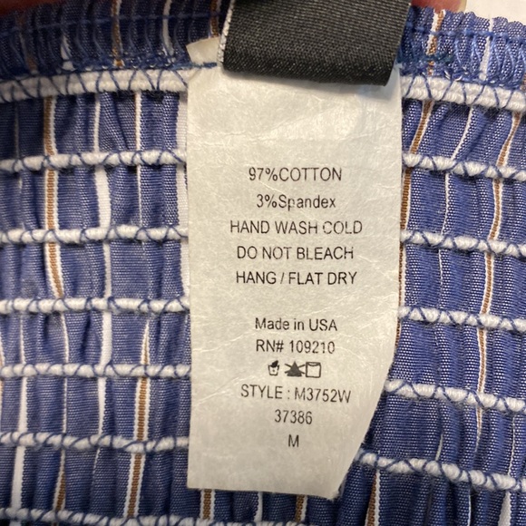 Striped Crop Top with Bow Tie Front - Picture 9 of 9